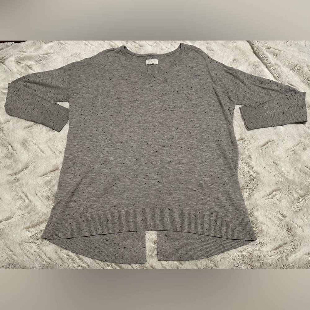 Lou & Grey Speckled Knit Cut Out Back Sweater - Picture 3 of 11